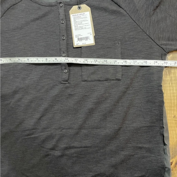 Prana Women's Black Charcoal Long-Sleeve Henley Jersey T-Shirt Top Size M - Picture 10 of 10